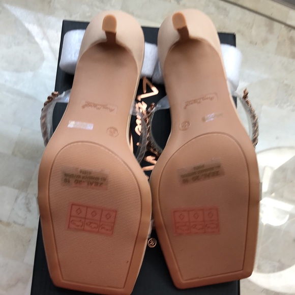 Anne Michelle | Lucite Chain Heel Sandal NWT - Picture 7 of 10